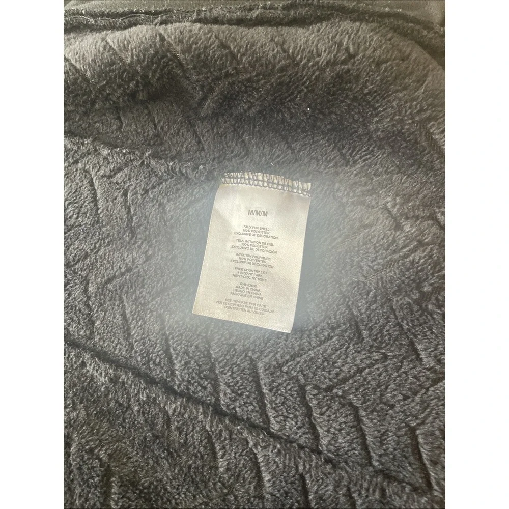 Free Country Velour Jacket Full Zip Fleece Women's Size Medium